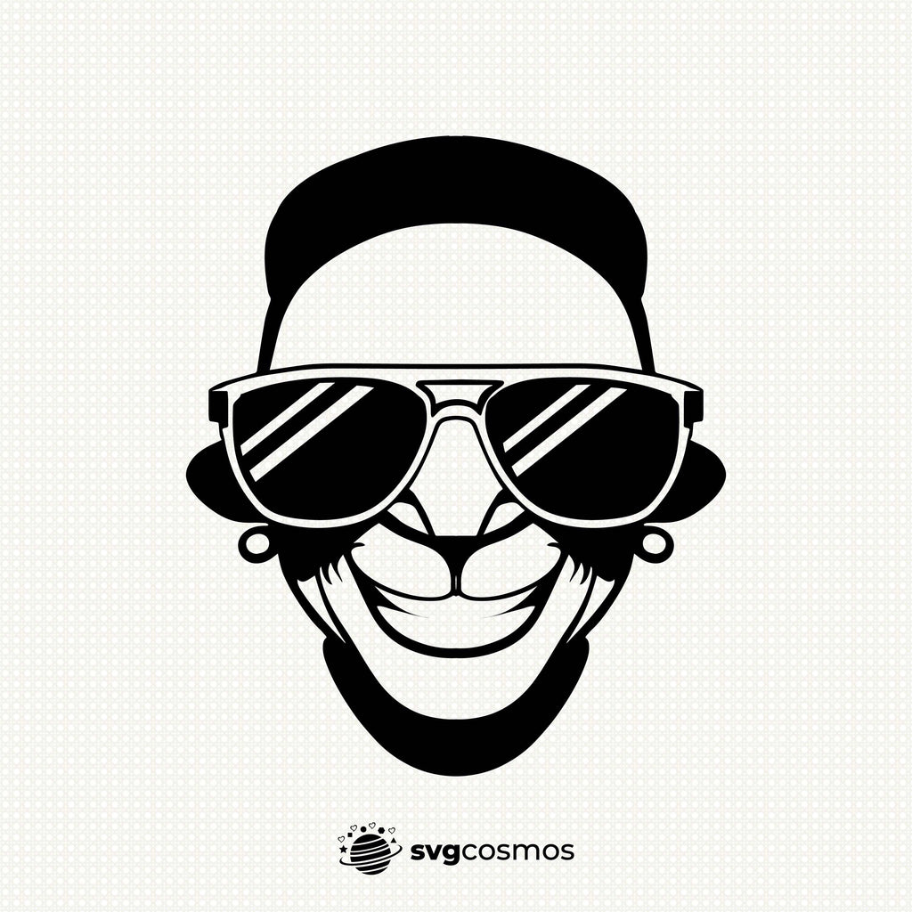 Funny Cool Face with Glasses svg, Glasses Silhouette, Funny Face png, Cool Face clipart - svgcosmos