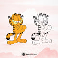 Garfield svg silhouette cricut - svgcosmos