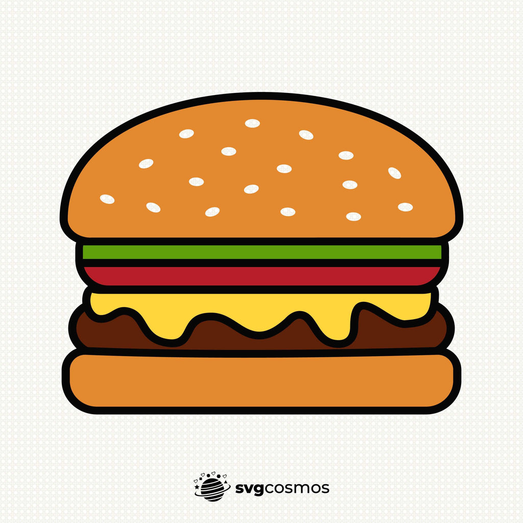 Hamburger svg, Hamburger Silhouette, Hamburger png, Hamburger clipart, burger svg, burger png, cricut, dxf, eps, pdf, instant download - svgcosmos