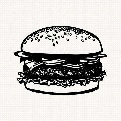 Hamburger svg, Hamburger Silhouette, Hamburger png, Hamburger clipart, burger svg, burger png, cricut, dxf, eps, pdf, instant download - svgcosmos