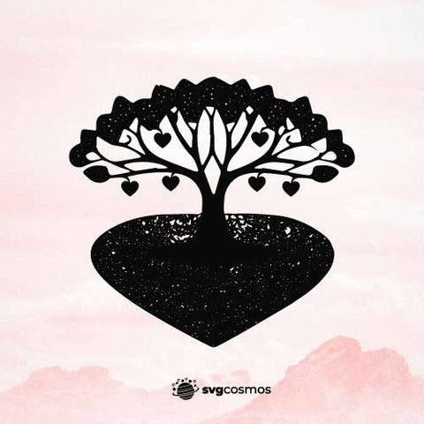 Heart tree svg tattoo cricut - svgcosmos