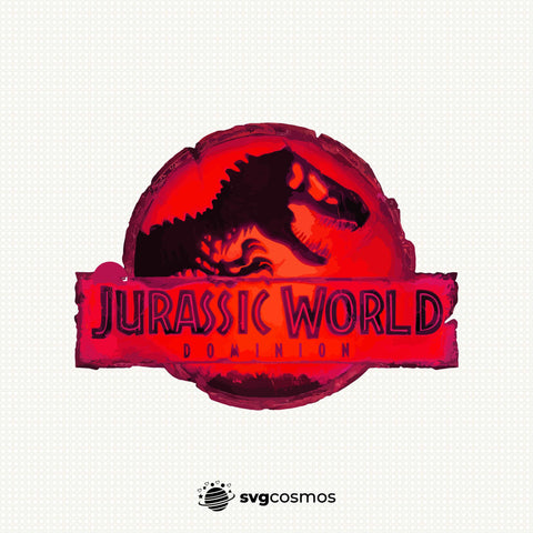 Jurassic World Dominion red logo vector svg - svgcosmos
