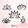 Lotus svg, Lotus cricut - svgcosmos
