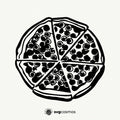 Pizza svg, Pizza Silhouette, Pizza png, Pizza clipart, Pizza vector, cricut, dxf, eps, pdf, instant download - svgcosmos