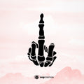 Skeleton Middle Finger svg cricut - svgcosmos