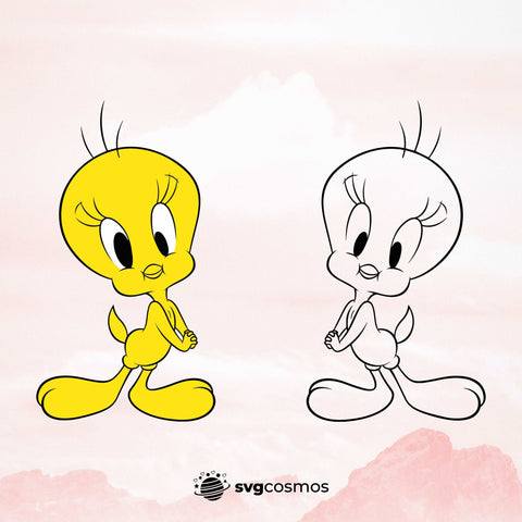 Tweety svg, Tweety cricut, Tweety vector, cartoon svg- svgcosmos