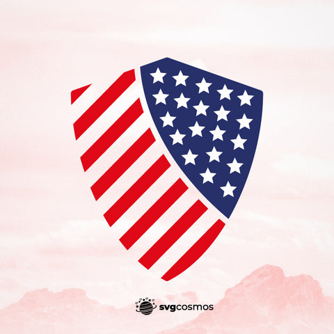 USA Flag shield, USA Flag svg, USA Flag cricut, USA Flag vector - svgcosmos